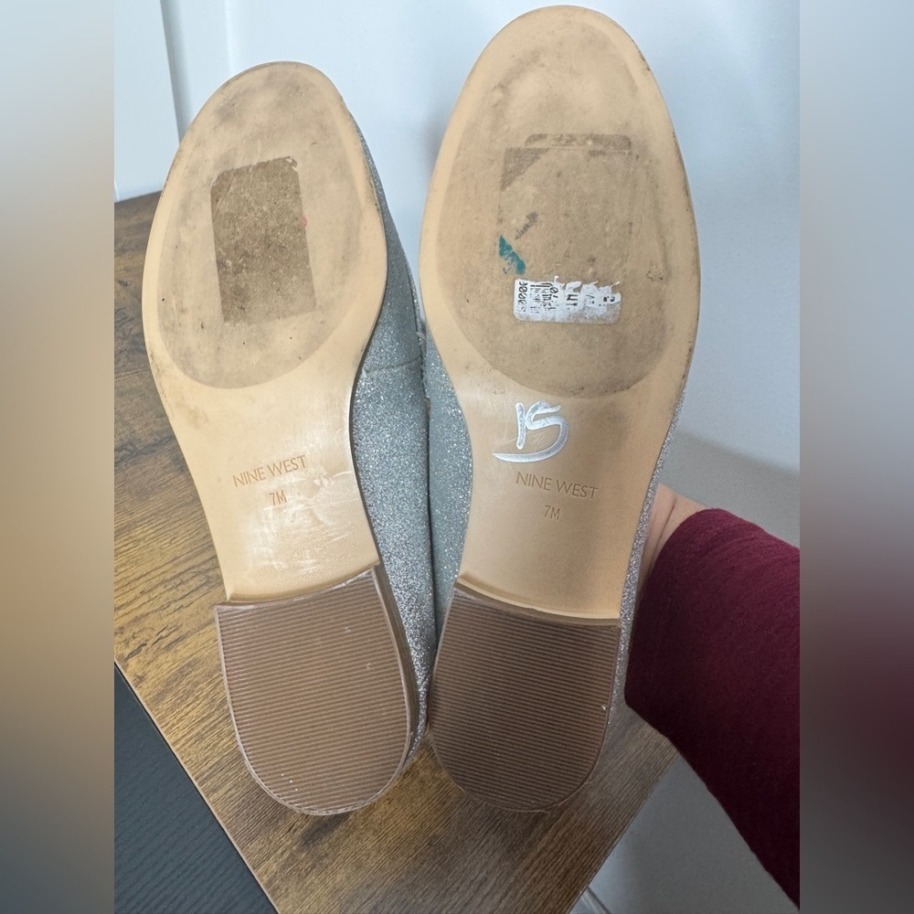 Nine West Silver Loafer Flat - Picture 8 of 8